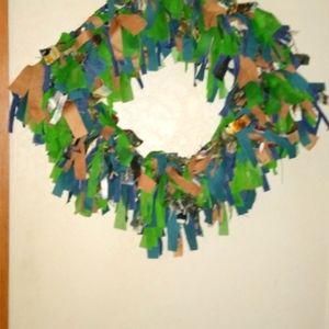 Cattle Drive Square Fabric Wreath #33